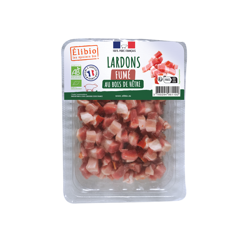 Lardons fumés au bois de hêtre