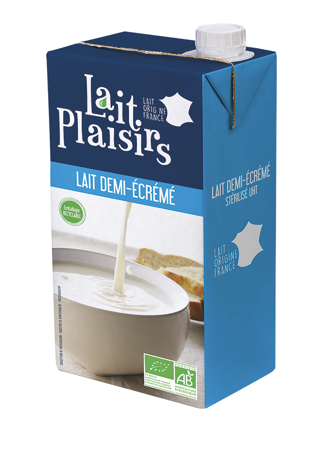 LAIT DEMI-ÉCRÉMÉ - BRIQUE 1L