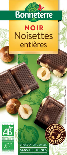 CHOCOLAT NOIR NOISETTES ENTIERES