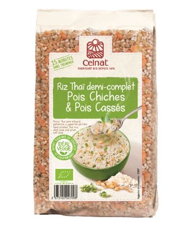 MÉLANGE RIZ THAÏ POIS CHICHES ET POIS CASSÉS