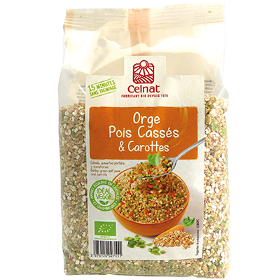 MÉLANGE ORGE POIS CASSÉS ET CAROTTES