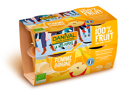 PUREE POMME & BANANE X4